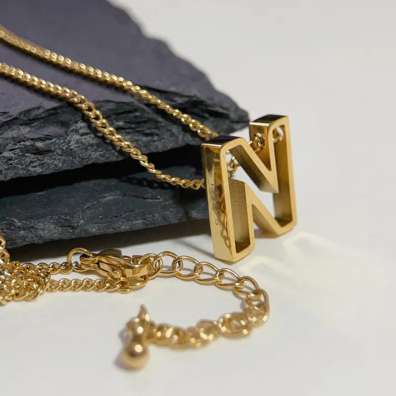 Titanium Steel Monogram Necklace