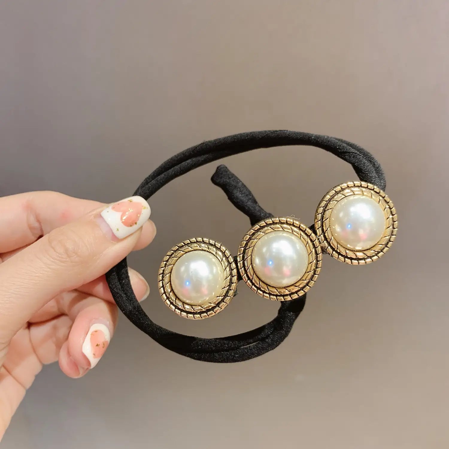 Red Pan Hair Pearl Hairpin