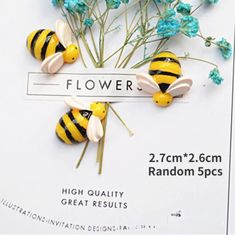 3D Little Bee Resin Hair Accessories for Children