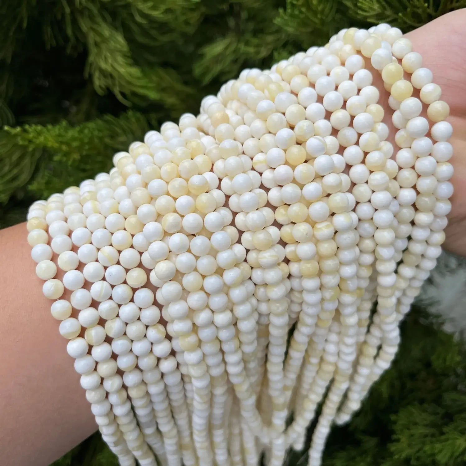Handmade Golden Shell Beads