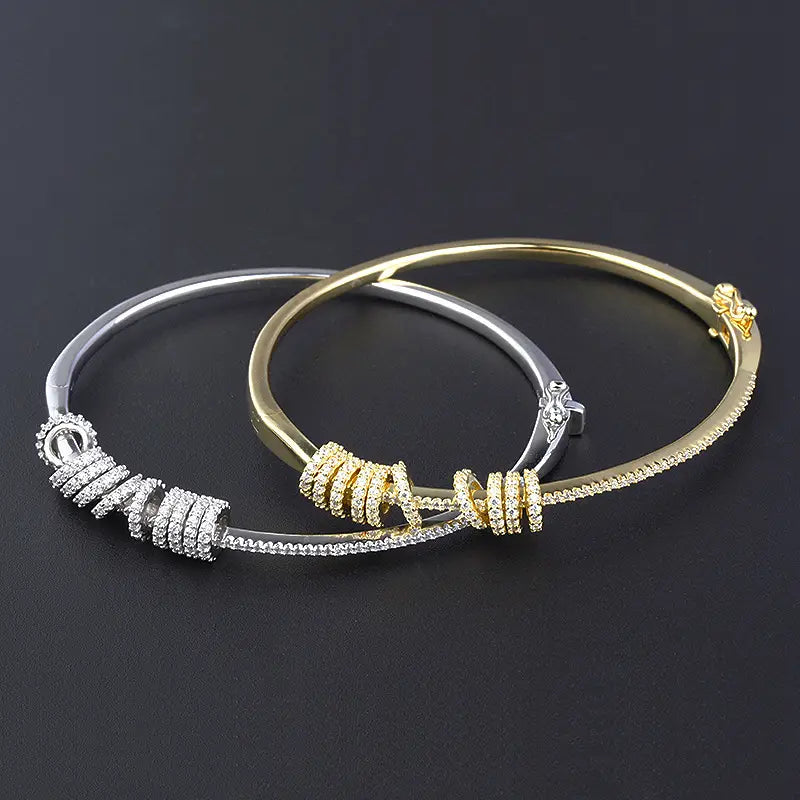 Full Diamond Gold Plated Bracelet