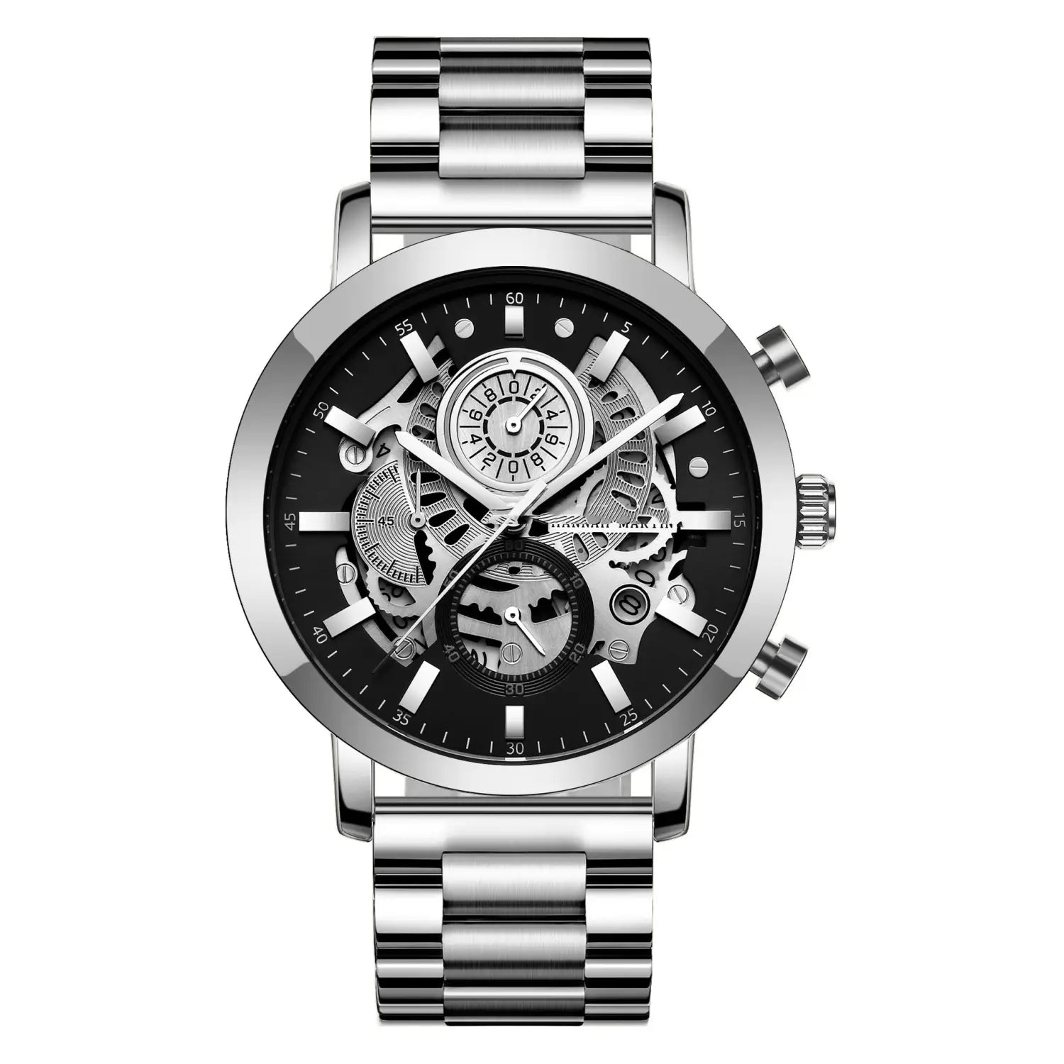 Multi-functional Hollowed Out Men’s Calendar Watch