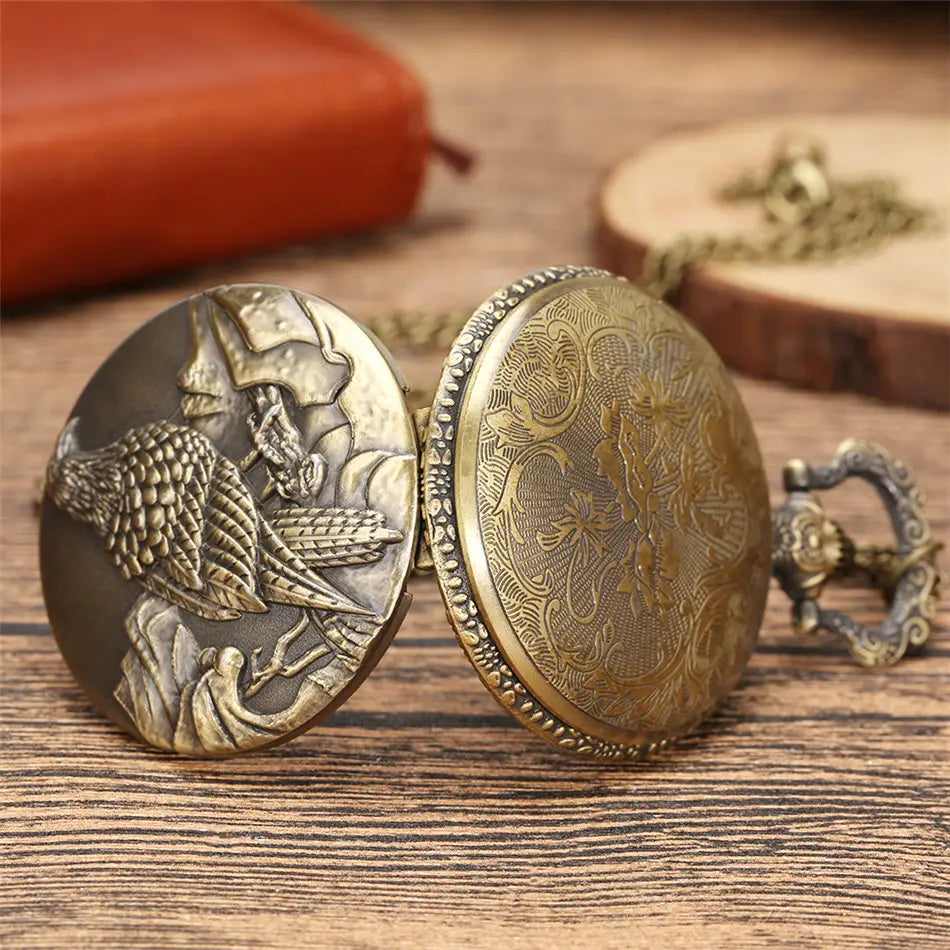 Animal Pattern Eagle Pocket Watch