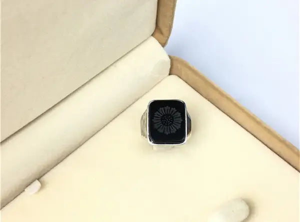 Sleek Black Onyx Men’s Ring