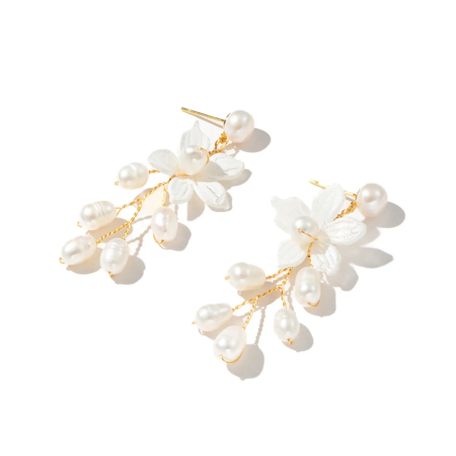 Freshwater Pearl Flower Earrings