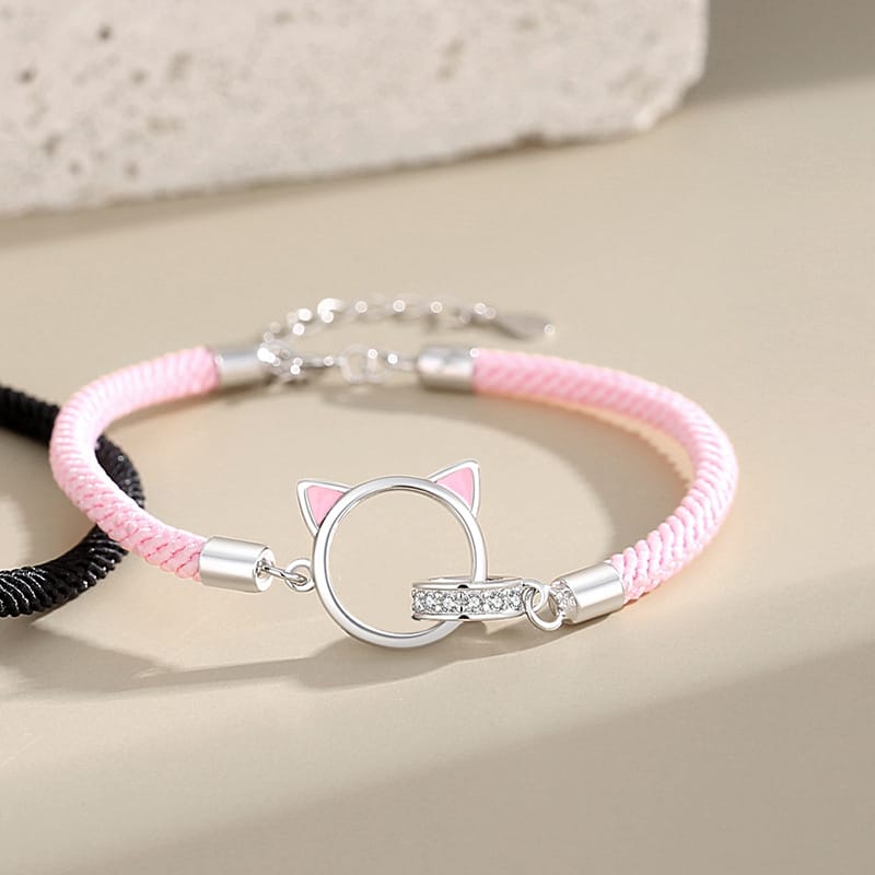 Hollow Out Cat Double Bracelet