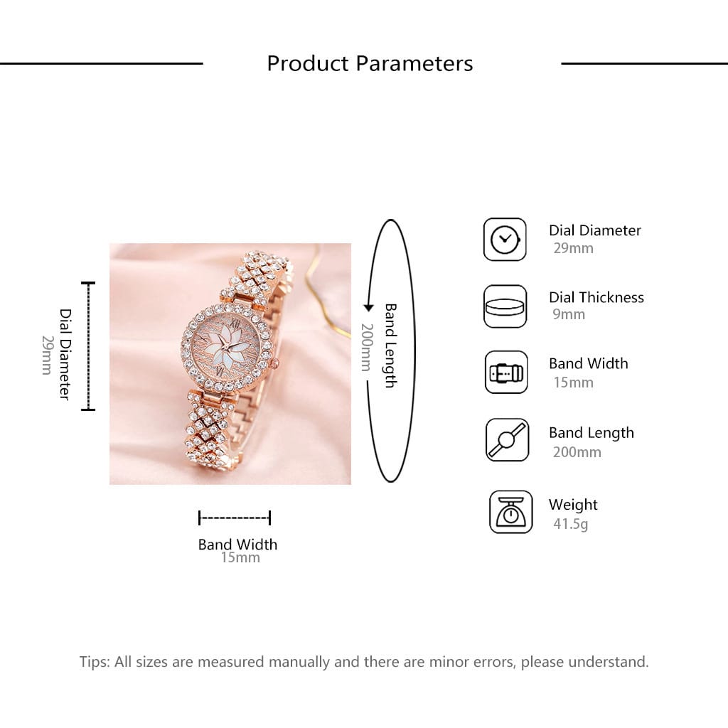 Starry Sky Flower Diamond-embedded Bracelet Watch