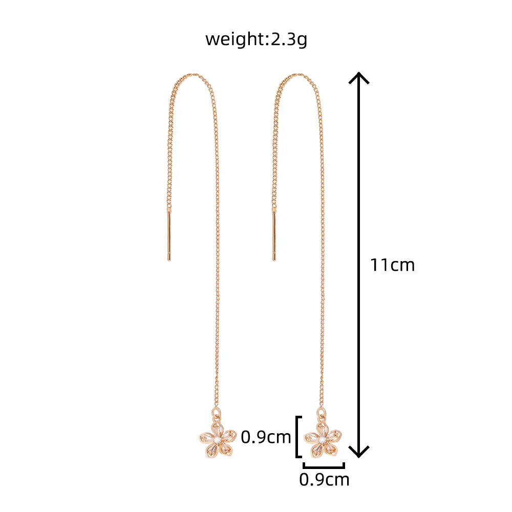 Floral Tassel Earrings