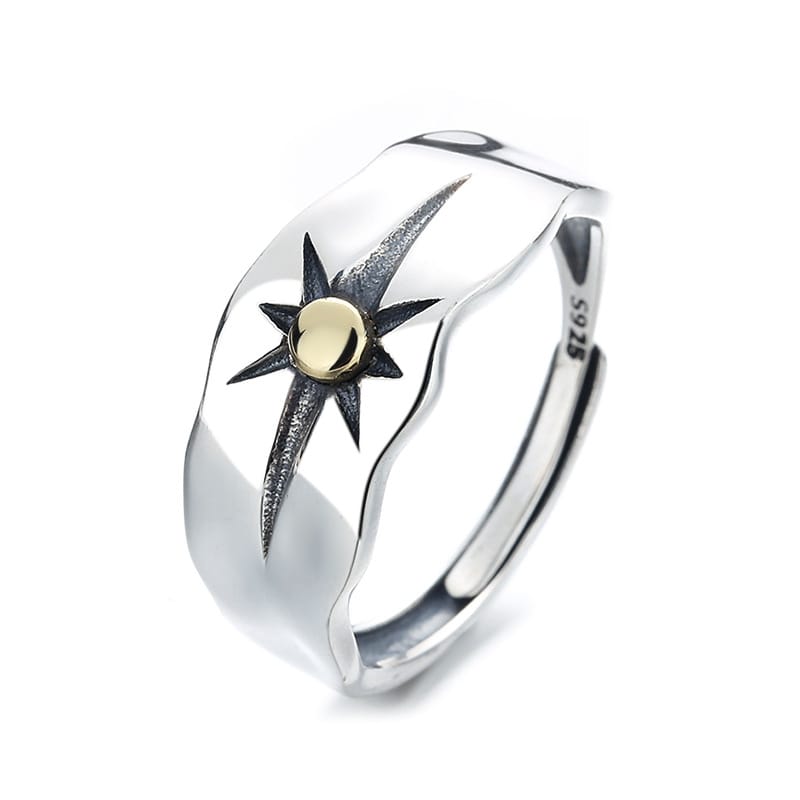 Sterling Silver Indian Sun Ray Ring for Women