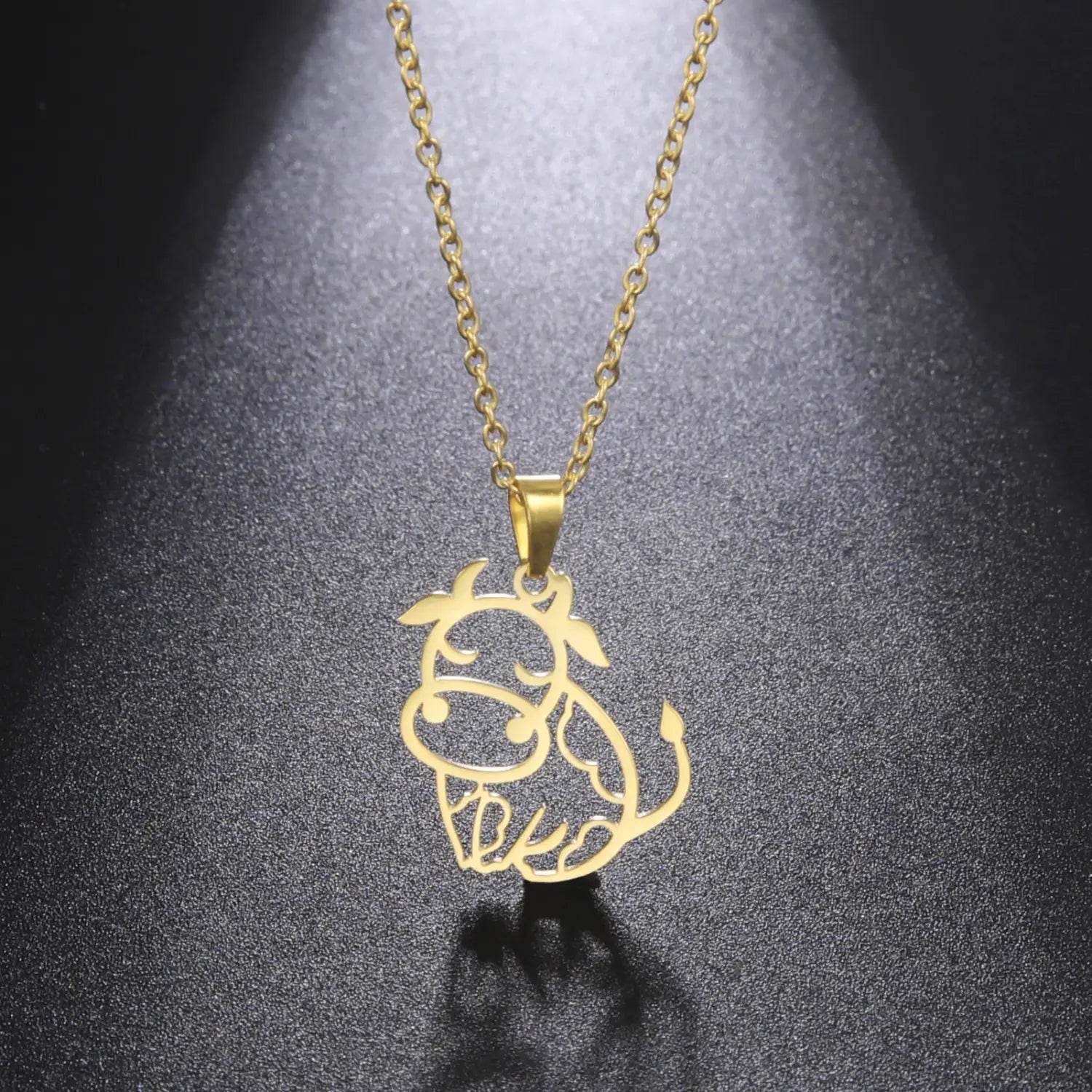 Cute Cow Pendant Necklace