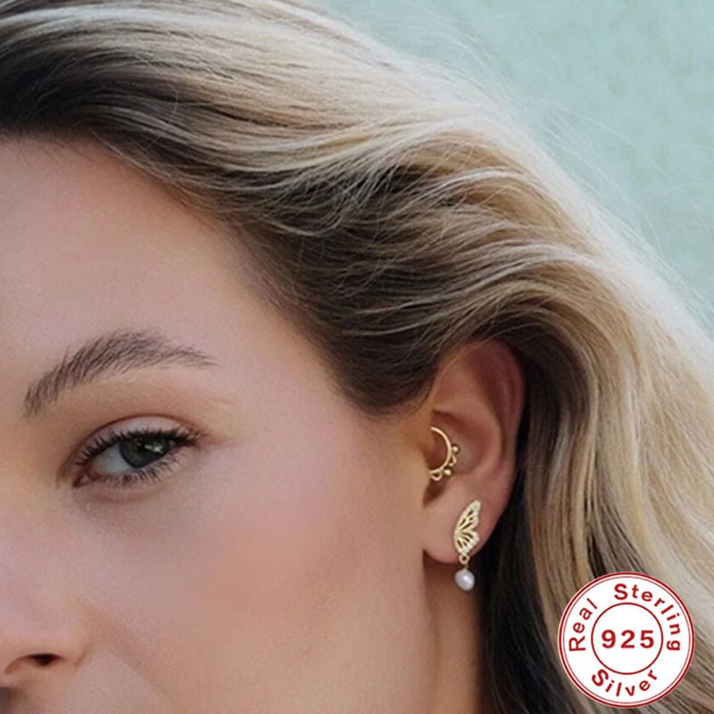 Pearl Butterfly Wings Earrings
