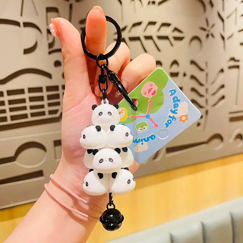 Cute Piggy Jenga Keychain