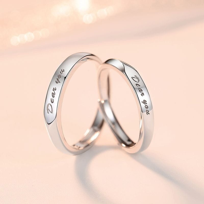 White Copper Couple Ring