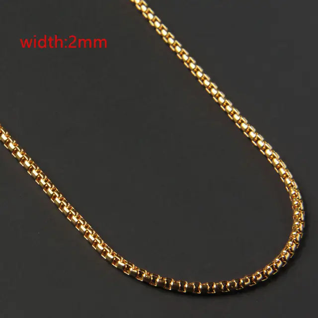 Stainless Steel Figaro Chain Necklace