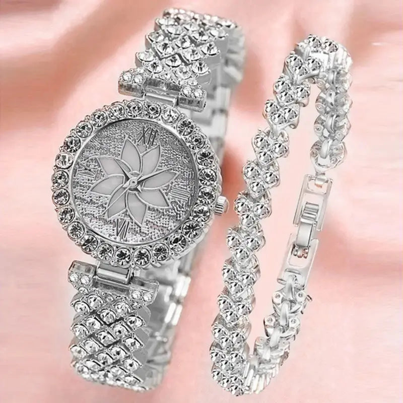 Starry Sky Flower Diamond-embedded Bracelet Watch