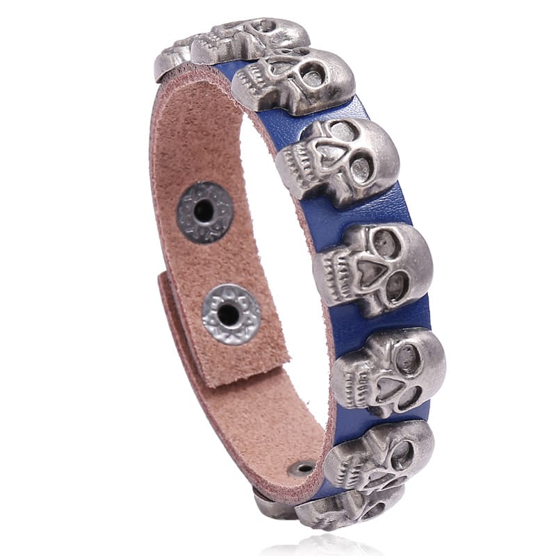 Personality Skull Leather Bracelet