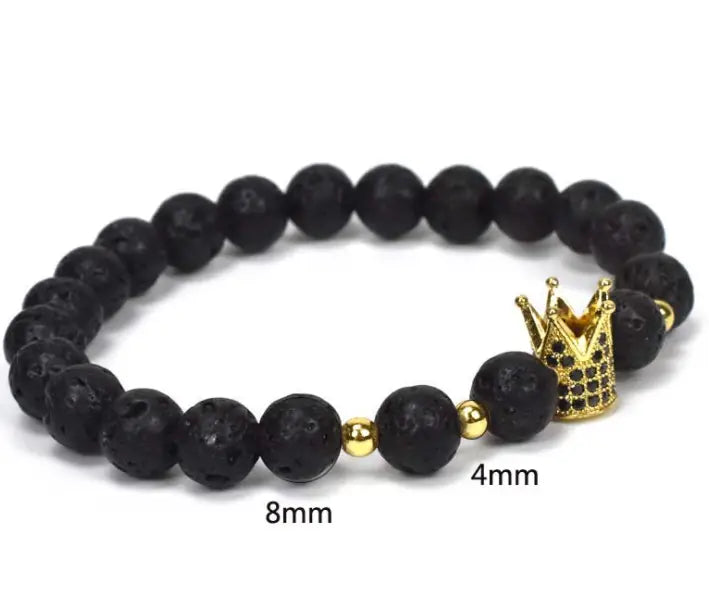 Owl Head Natural Stone Yoga Bracelet