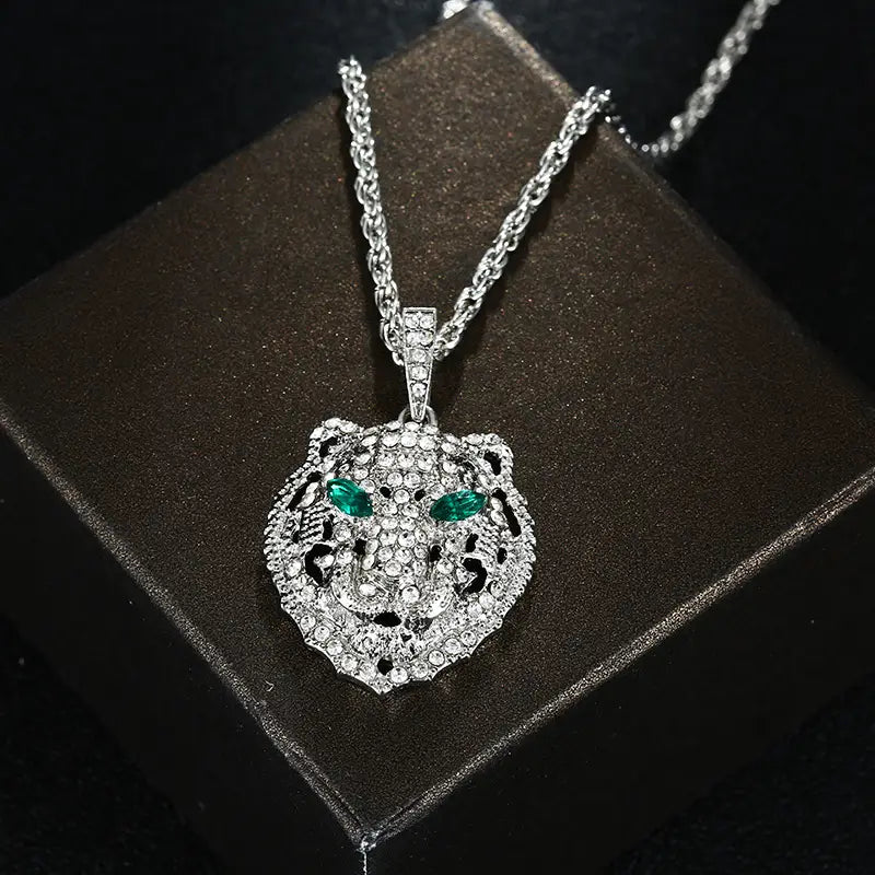 Leopard Head Platinum Necklace