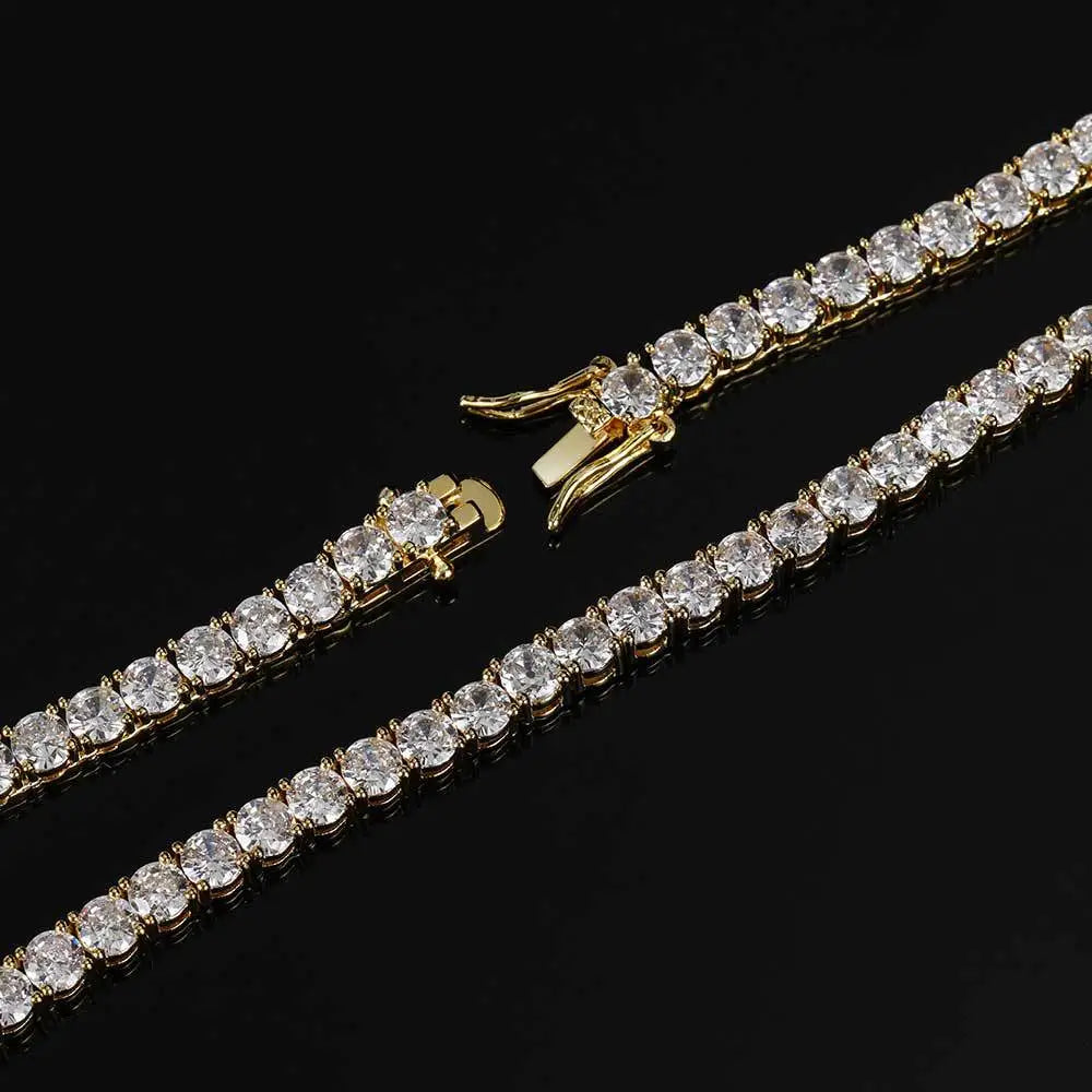 Hip Hop Zircon Tennis Chain Necklace