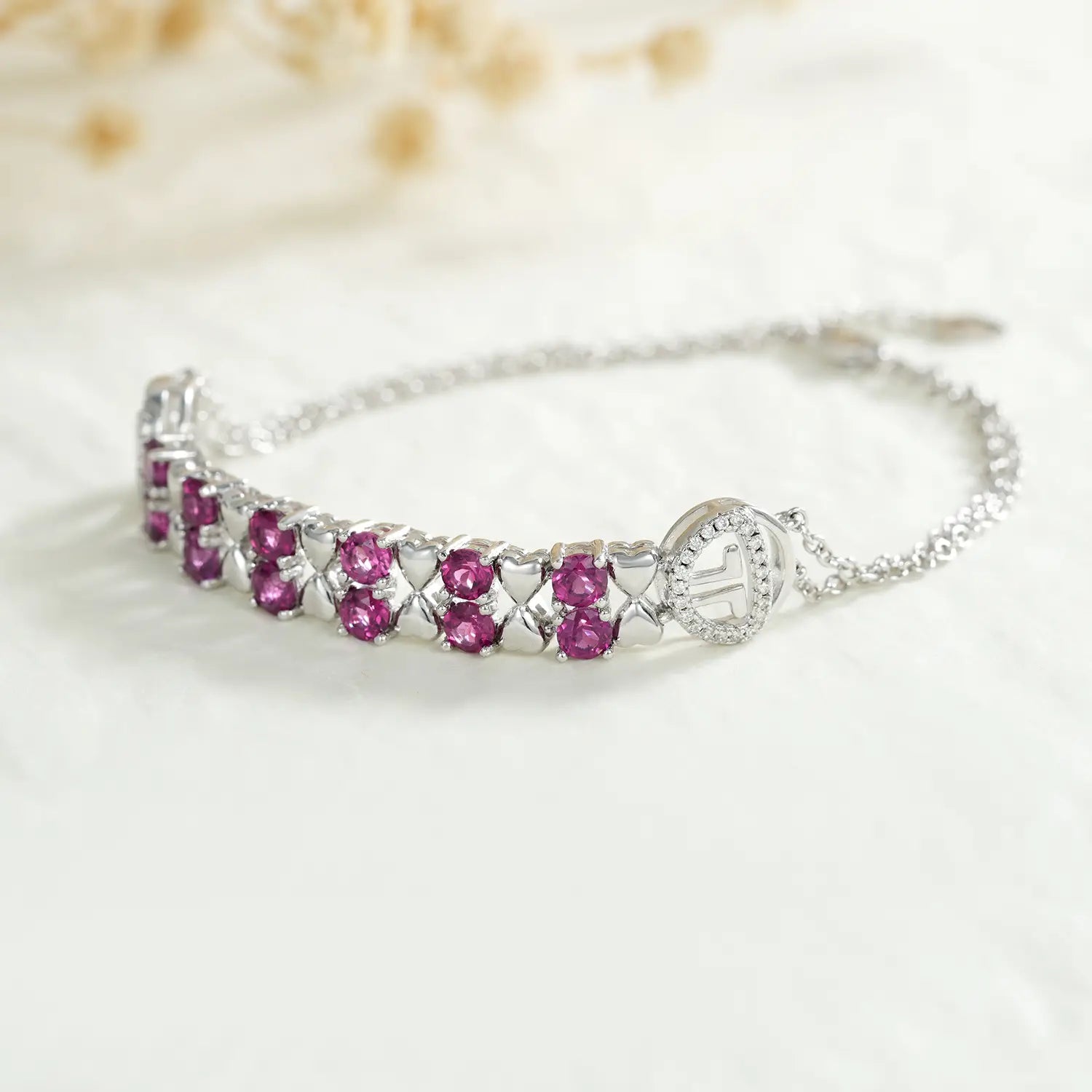 Purple Garnet Zircon Bracelet