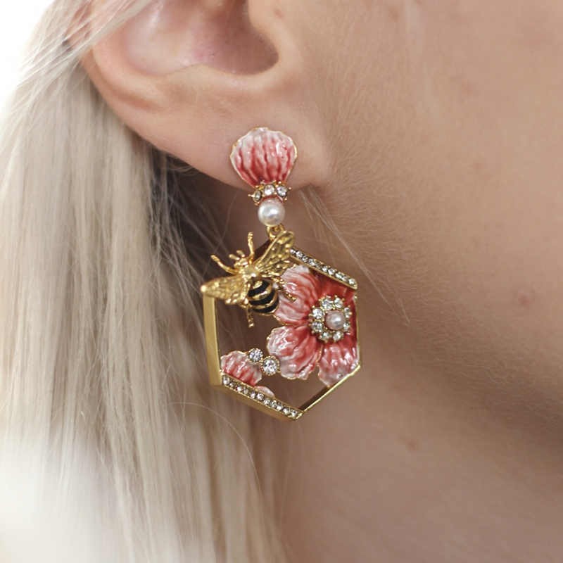 Fairy Tale Style Enamel Earrings