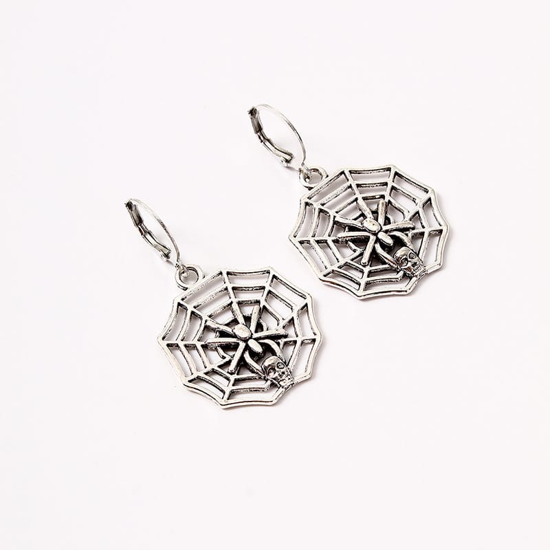 Ghost Insect Spider Alloy Earrings