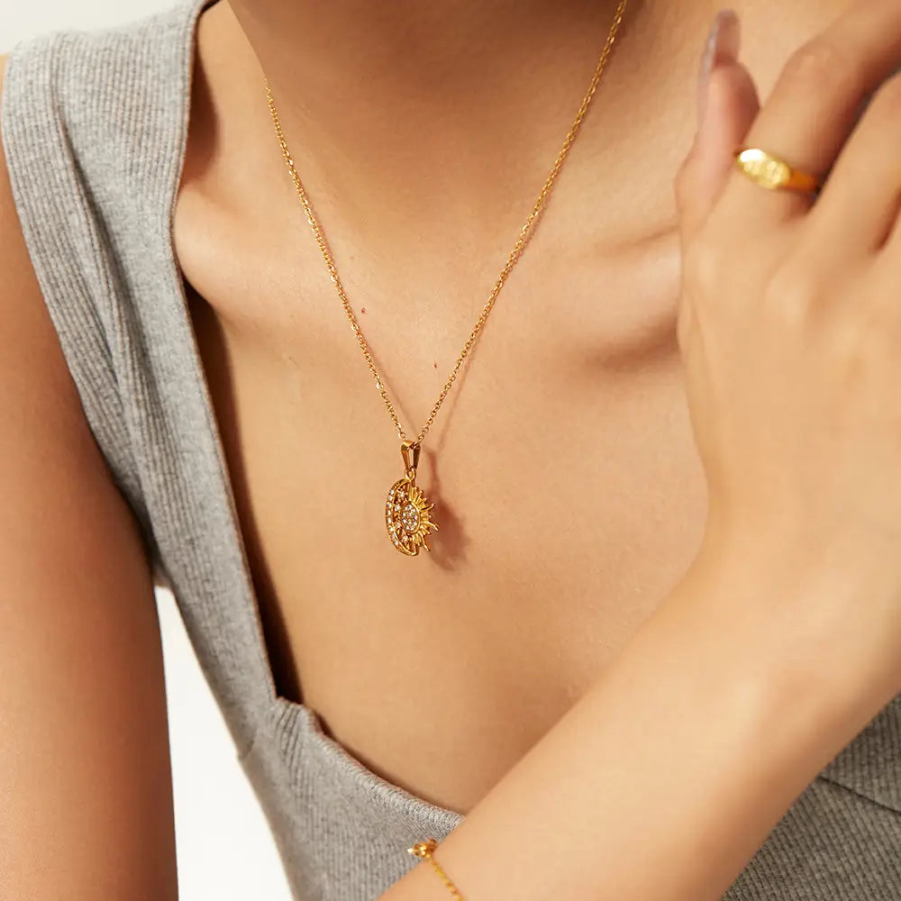 Diamond Too Bright Moon Pendant