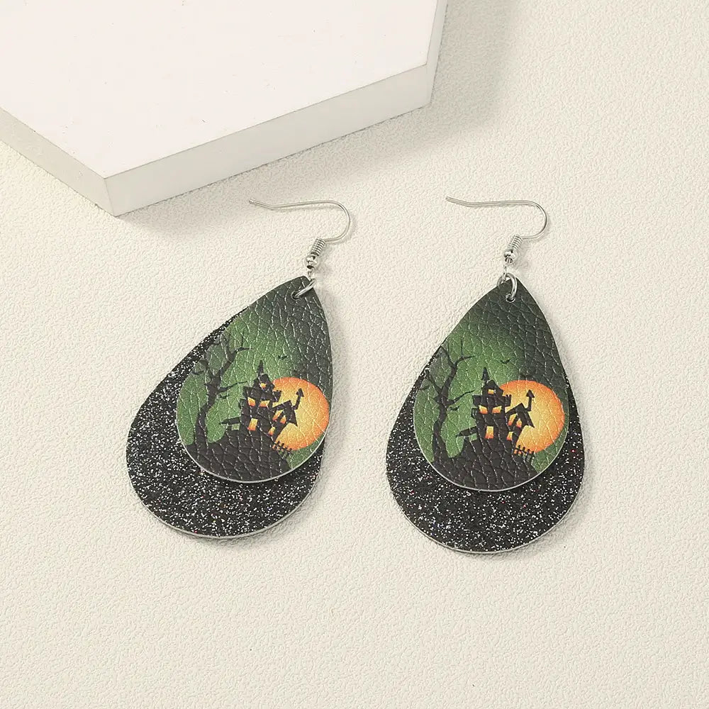 Simple Geometric Halloween Earrings