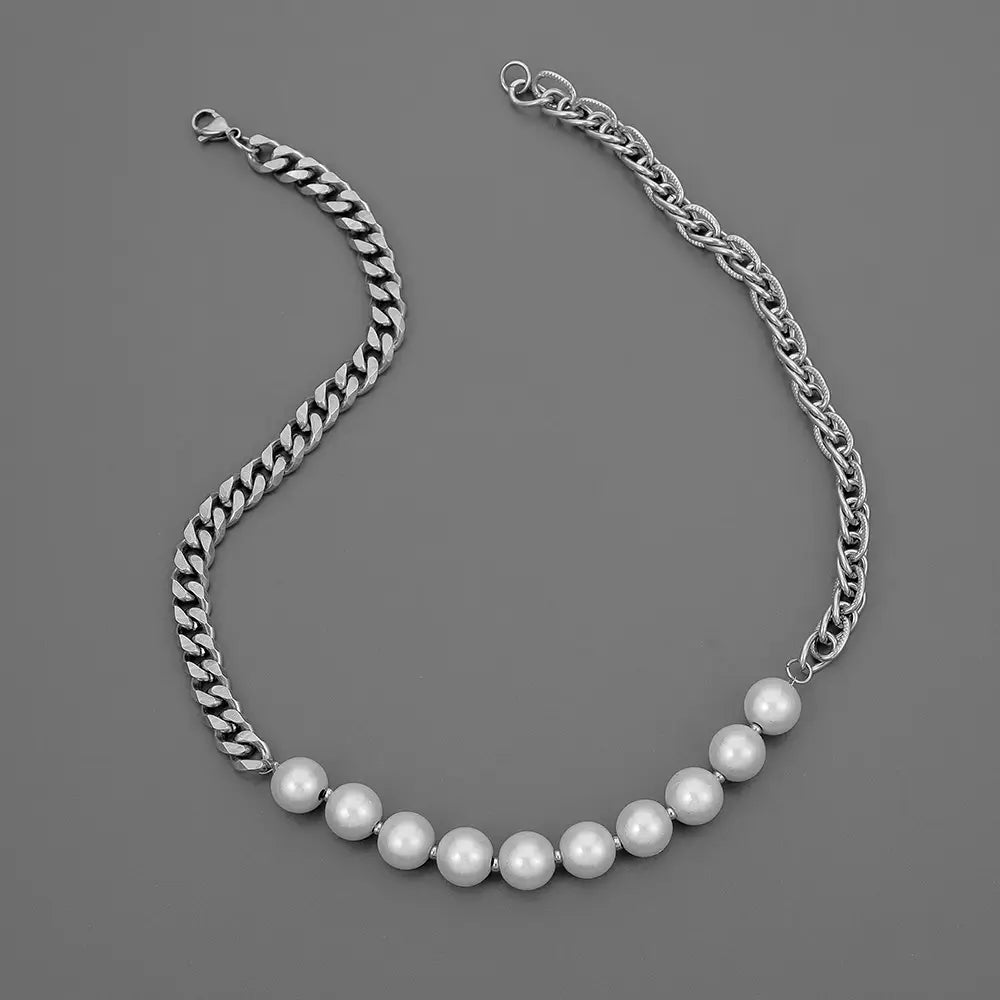 Cross-border Reflective Pearl Stainless Steel Pendant