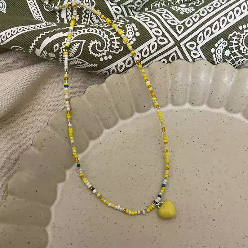 Forest Candy Love Beaded Necklace