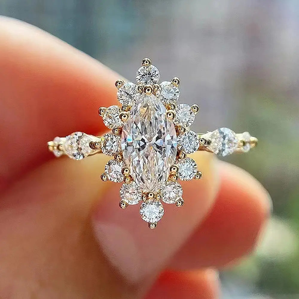 Super Flash Zircon All-match Ring