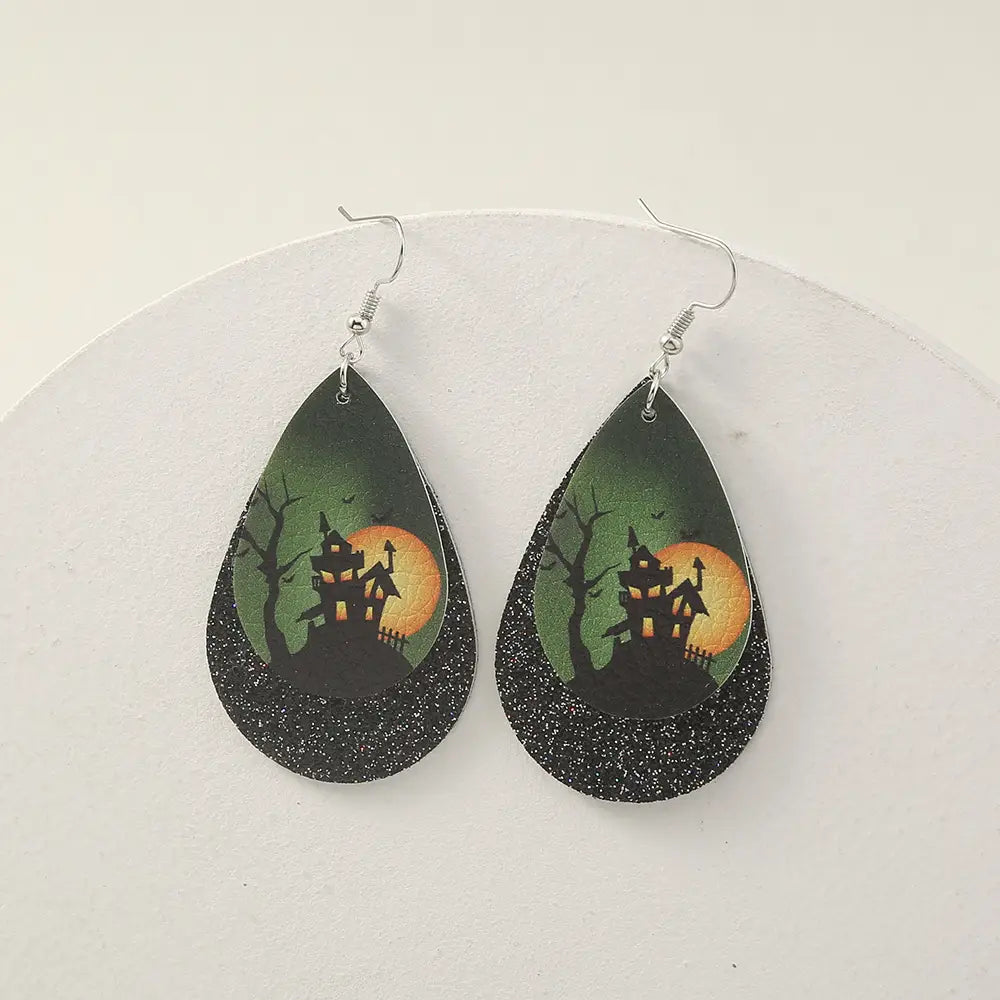 Simple Geometric Halloween Earrings