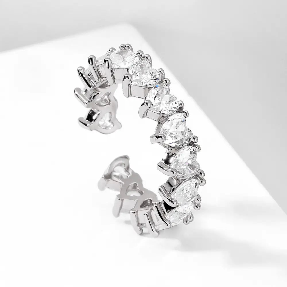 Open-end Zircon Love Ring