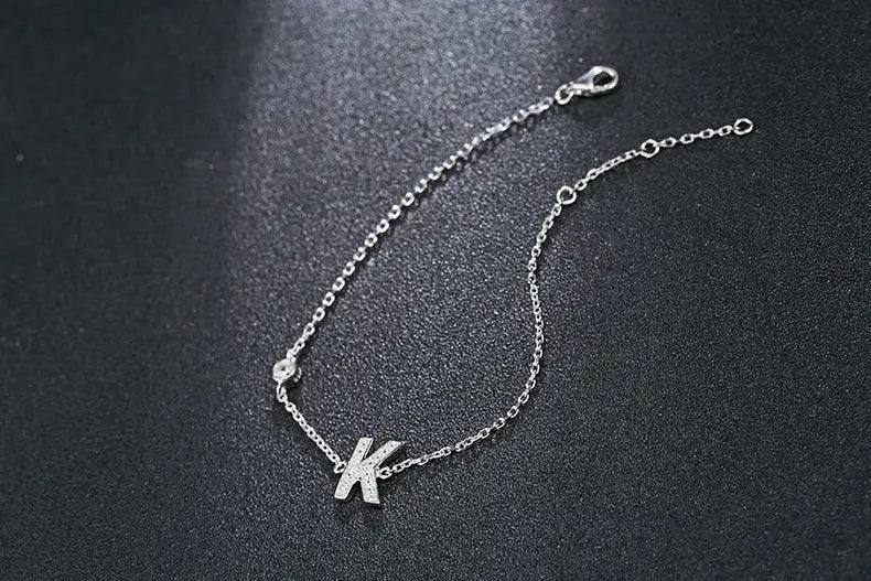 Micro-set Zircon Alphabet Necklace