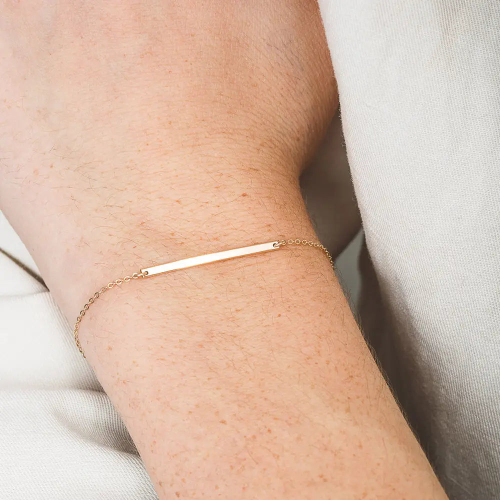 Minimalist Horizontal Bar Bracelet