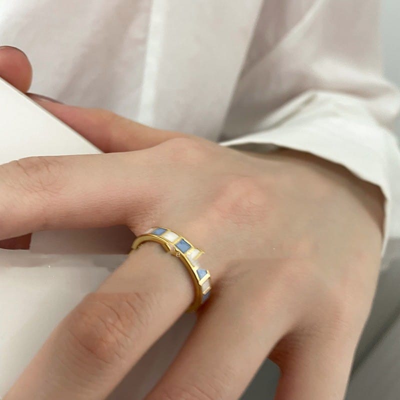 Pearl Zircon Diamond Love Ring