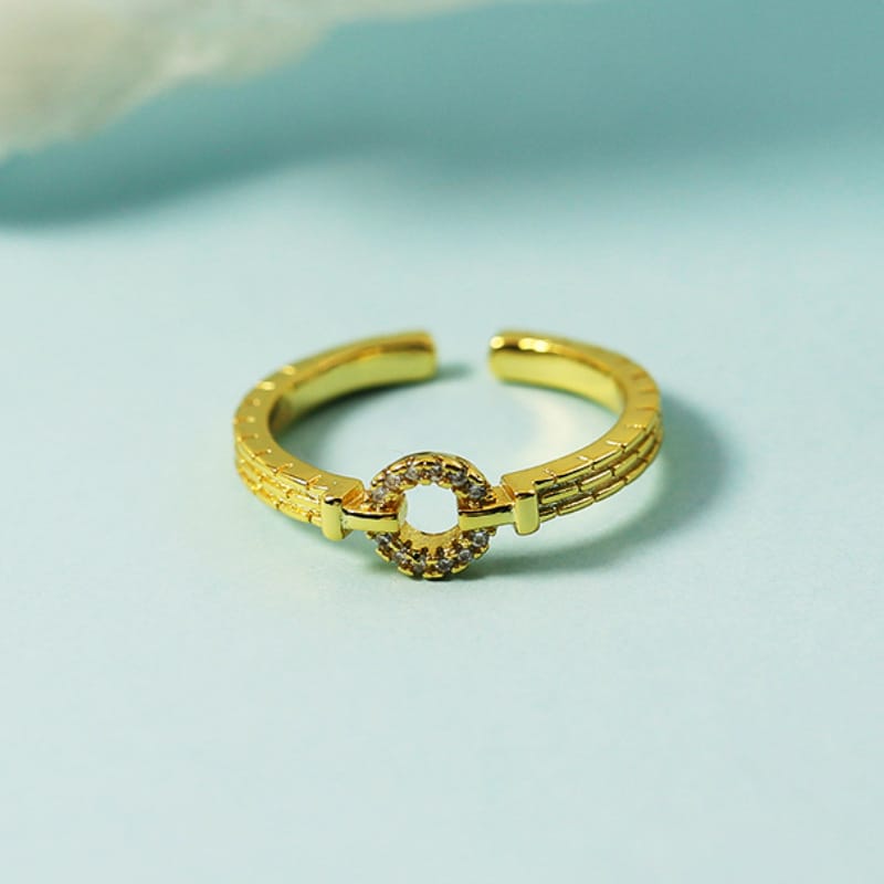 O-shaped Zircon Circle Ring