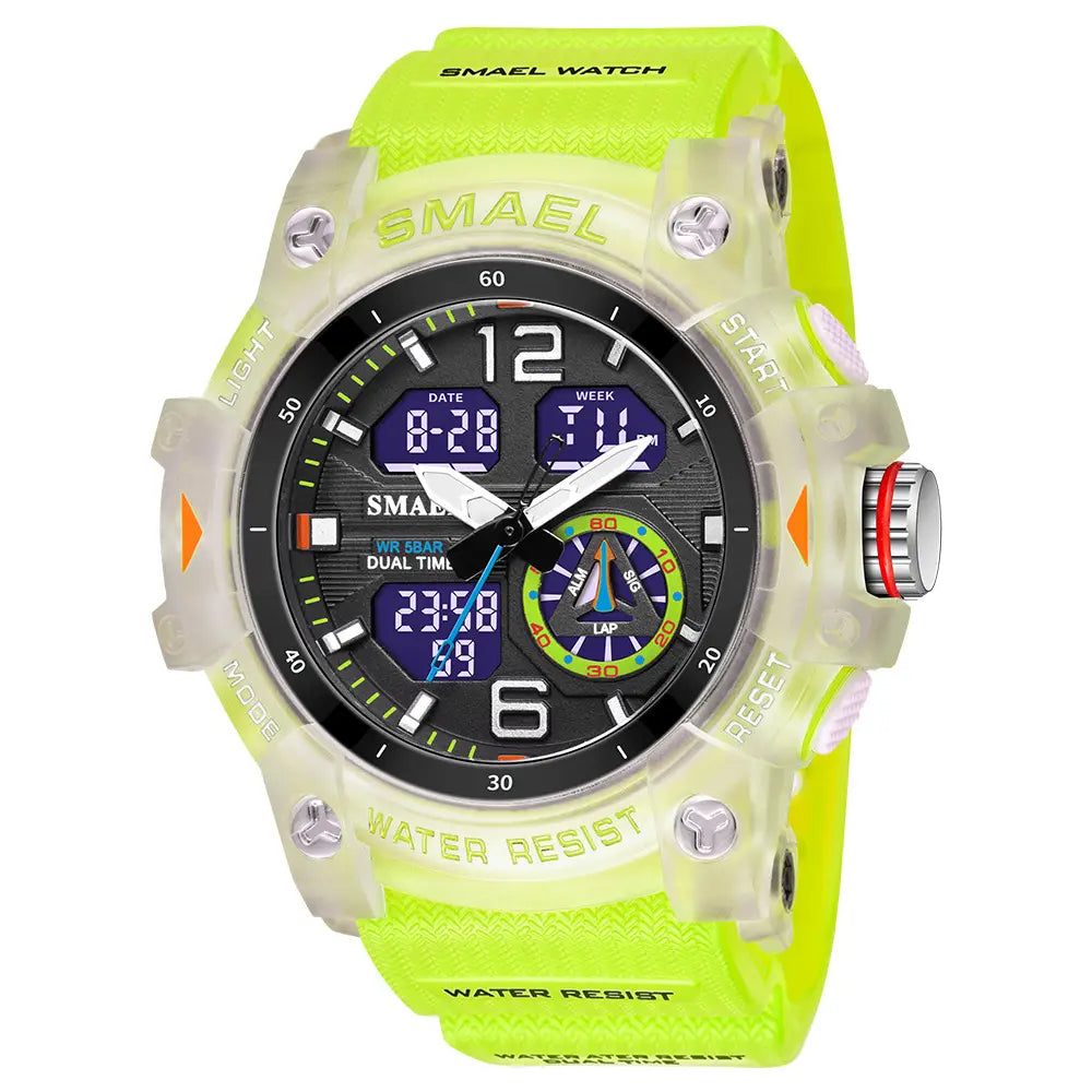 Double Display Electronic Waterproof Quartz Watch