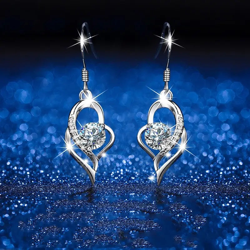 Mosang Diamond Sterling Silver Earrings