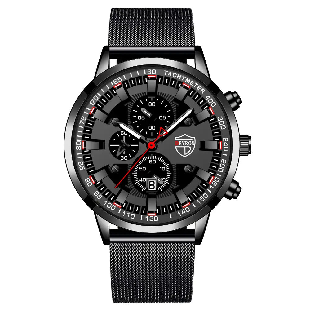 Fashion Luminous Calendar Men’s Watch with Stainless Steel