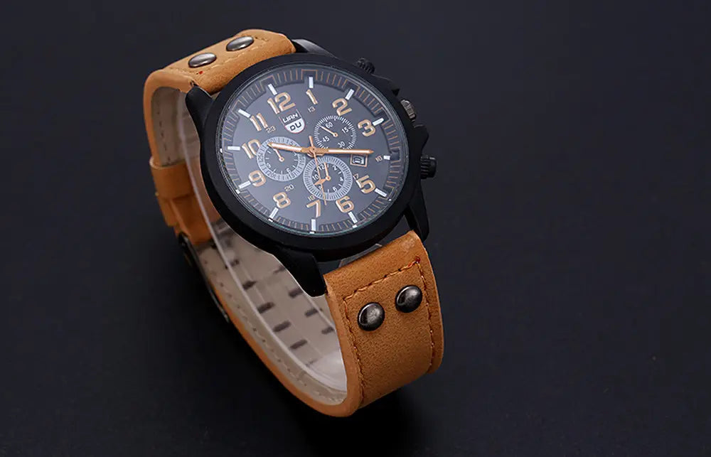 Student Fashion Simple Quartz Watch with Business Belt for