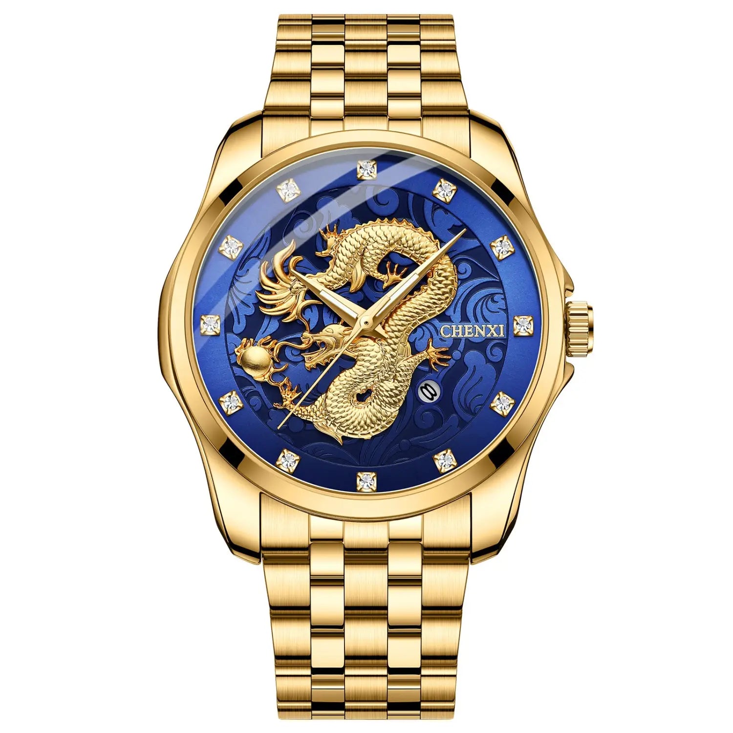 Dragon Totem Embossed Calendar Men’s Watch