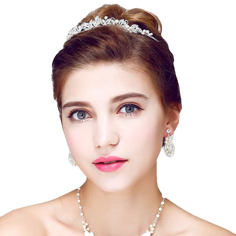 Pearl Bridal Tiara Trio