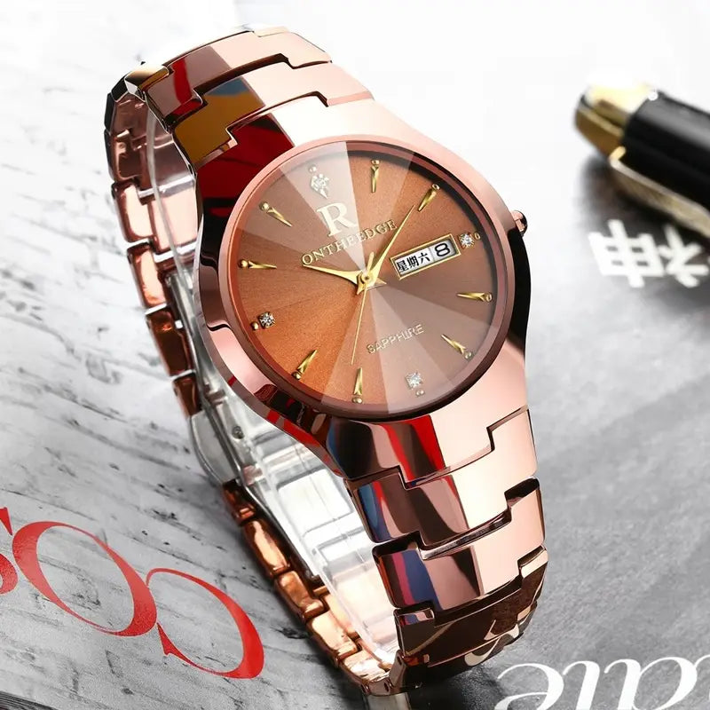 Tungsten Steel Men’s Quartz Watch