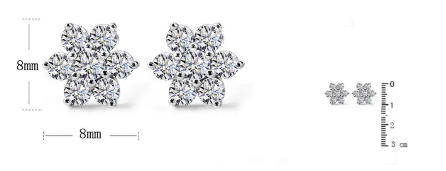 Snowflake Diamond Earrings