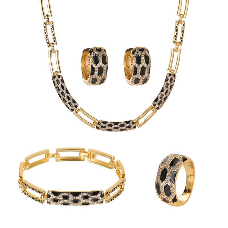 Diamond Earring Necklace Set