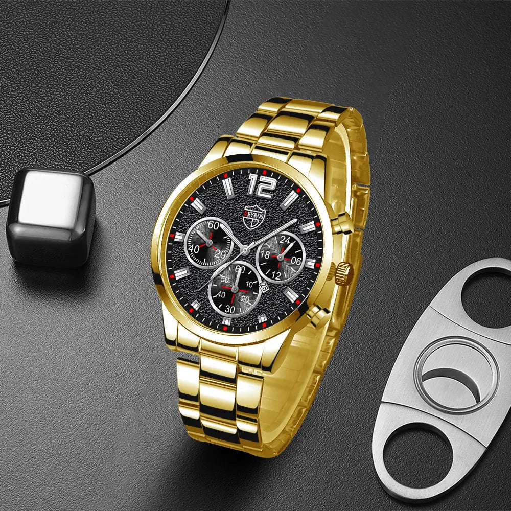 Calendar Stainless Steel Casual Watch