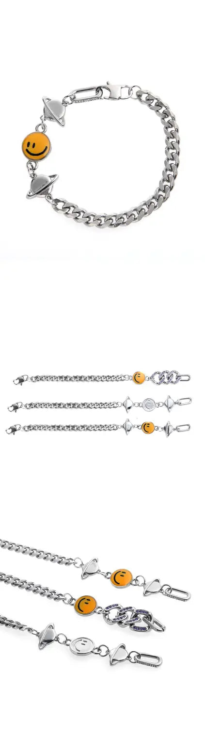 Cuban Diamond Planet Bracelet