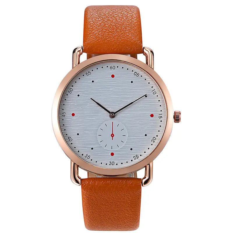 Unisex Casual Belt Watch with Simple Personality