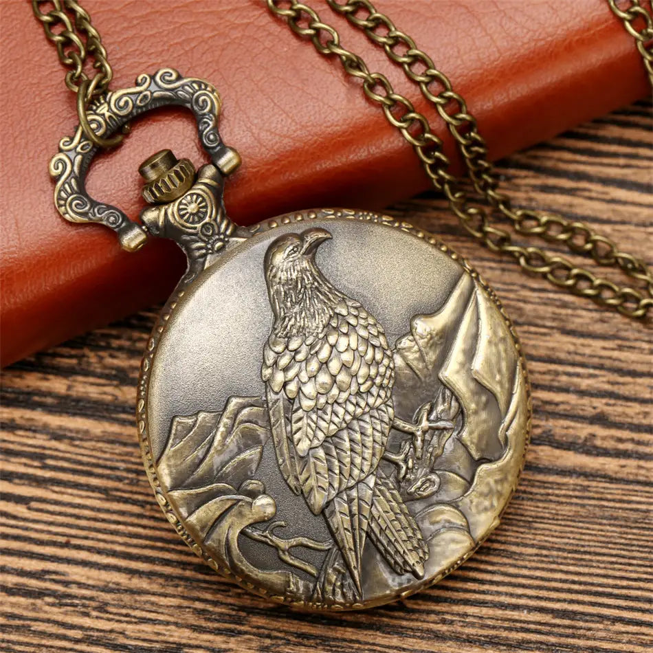 Animal Pattern Eagle Pocket Watch